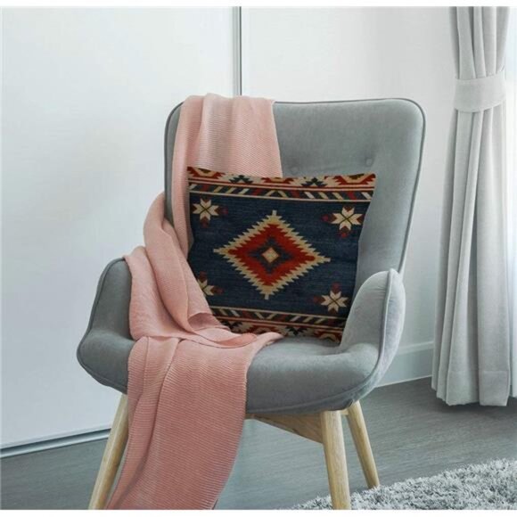 Vintage Throw Pillow Case,Cotton Linen Cushion Cover Square Home Decorative - Picture 4 of 7